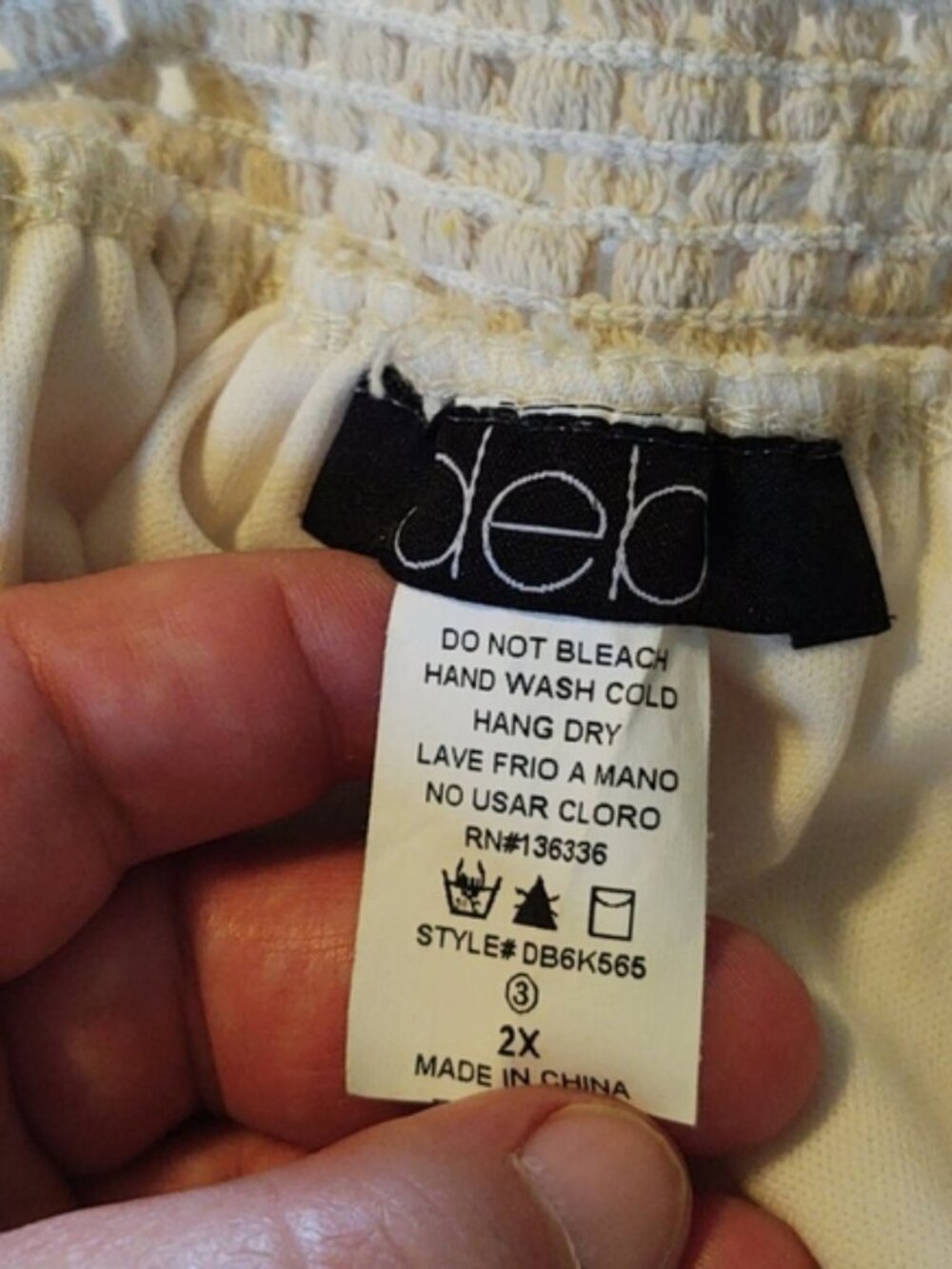Deb Cream Lace Mini Skirt 2X - Picture 9 of 11